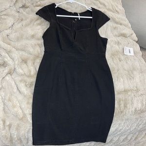Free people black denim dress